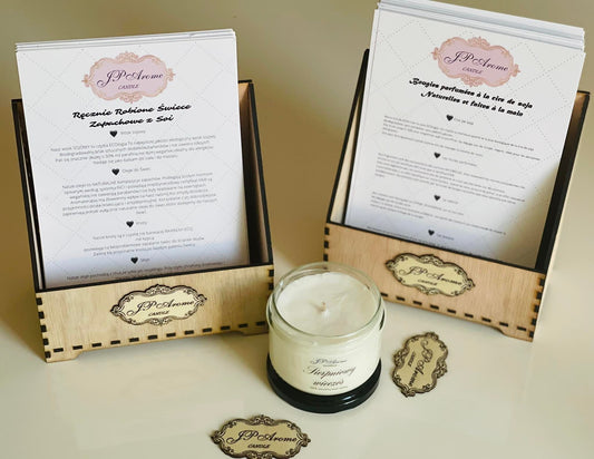 Porte-brochure au format a5 JP Arome Candle